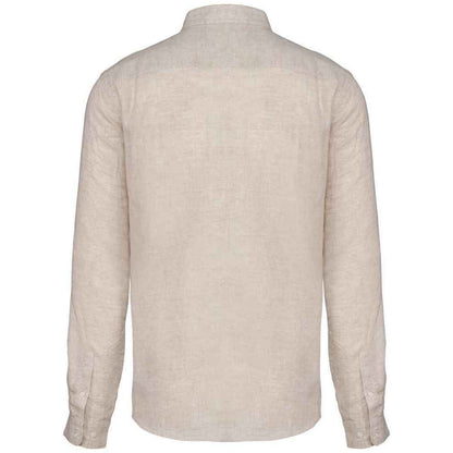 Linen - Back - Spasso Mens Linen Long-Sleeved Shirt
