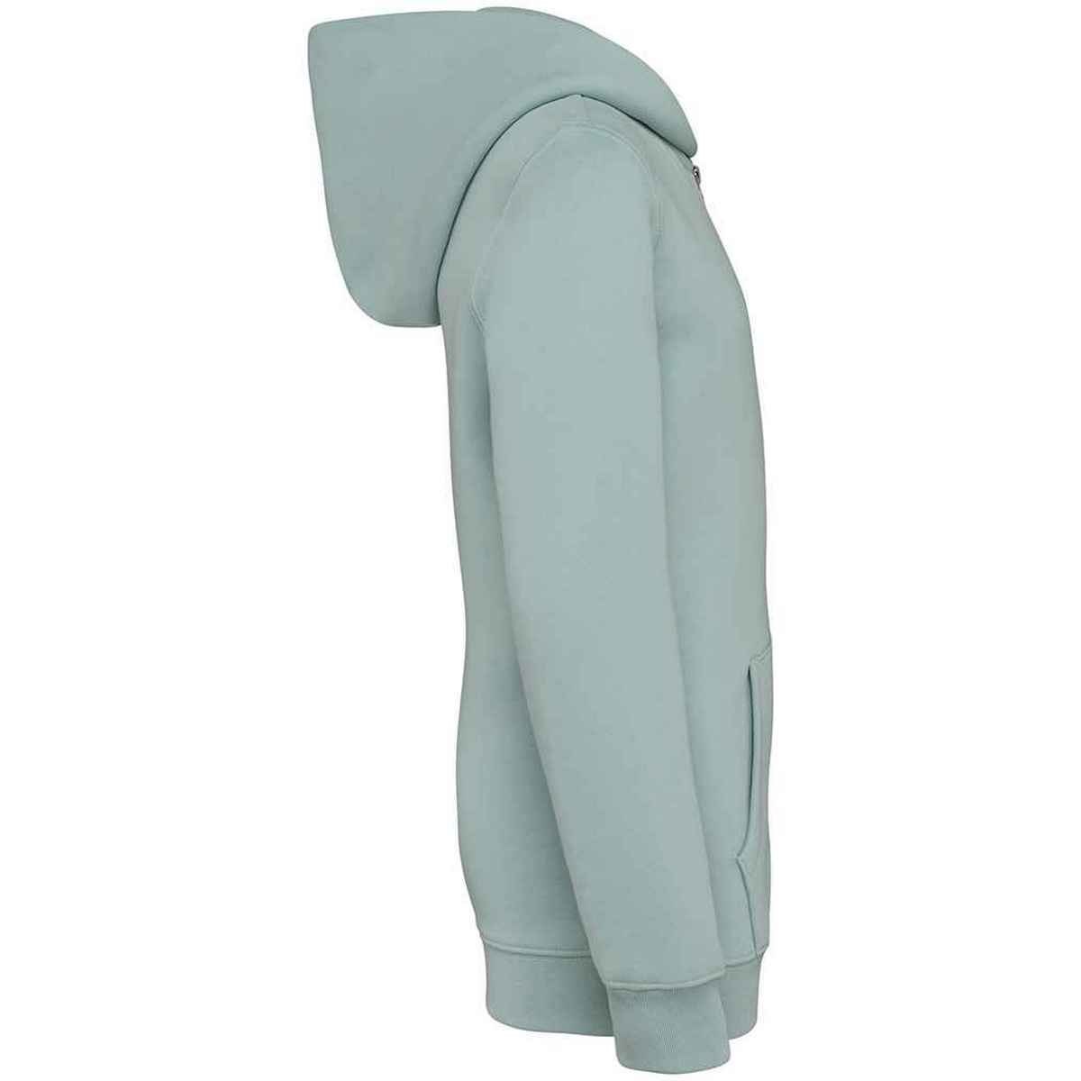 Jade Green - Side - Native Spirit Childrens-Kids Full Zip Hoodie