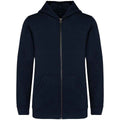 Navy - Front - Native Spirit Childrens-Kids Full Zip Hoodie