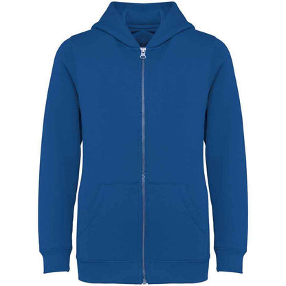 Sea Blue - Front - Native Spirit Childrens-Kids Full Zip Hoodie