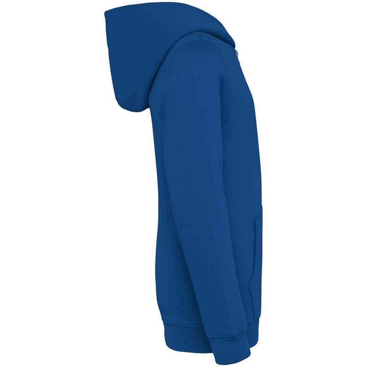 Sea Blue - Side - Native Spirit Childrens-Kids Full Zip Hoodie