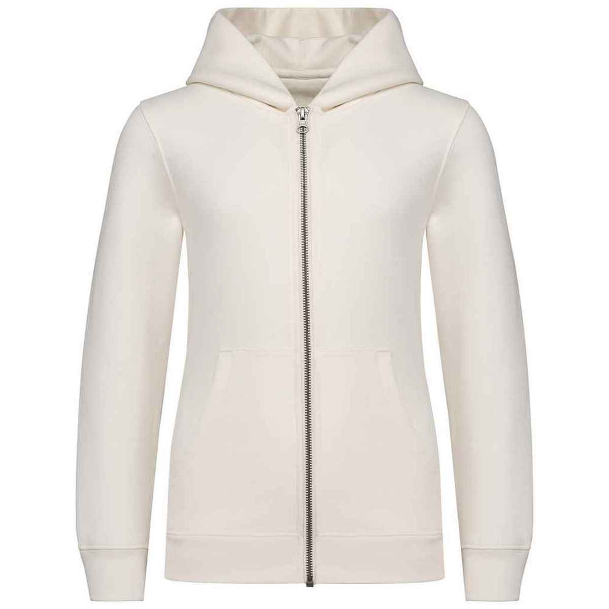 Ivory - Front - Native Spirit Childrens-Kids Full Zip Hoodie