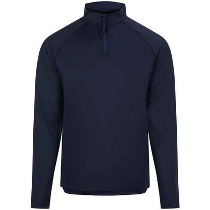French Navy - Front - Awdis Mens Lightweight Quarter Zip Active Top