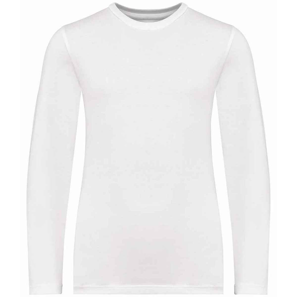 White - Front - Native Spirit Childrens-Kids Organic Cotton Long-Sleeved T-Shirt