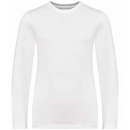 White - Front - Native Spirit Childrens-Kids Organic Cotton Long-Sleeved T-Shirt