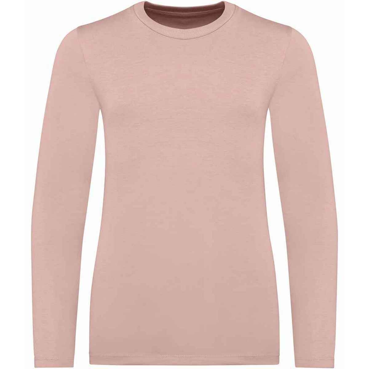 Petal Rose - Front - Native Spirit Childrens-Kids Organic Cotton Long-Sleeved T-Shirt