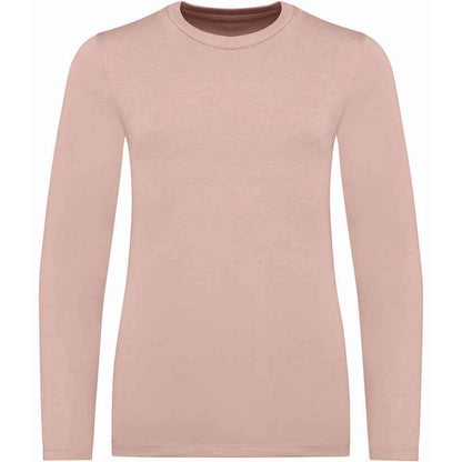 Petal Rose - Front - Native Spirit Childrens-Kids Organic Cotton Long-Sleeved T-Shirt