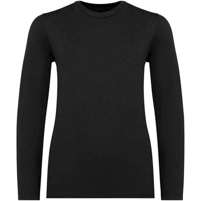 Black - Front - Native Spirit Childrens-Kids Organic Cotton Long-Sleeved T-Shirt