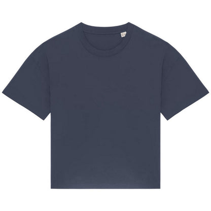 Navy - Front - Native Spirit Womens-Ladies Oversized T-Shirt