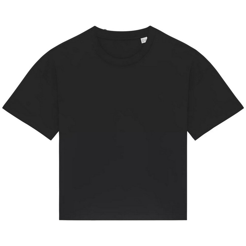 Black - Front - Native Spirit Womens-Ladies Oversized T-Shirt
