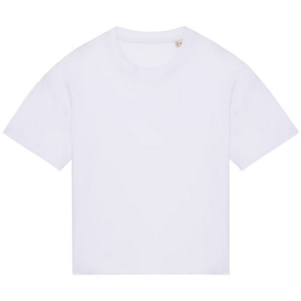 White - Front - Native Spirit Womens-Ladies Oversized T-Shirt
