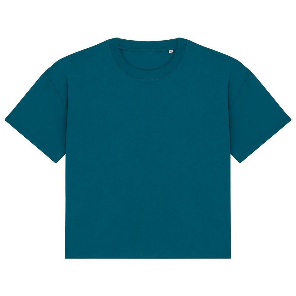 Peacock Green - Front - Native Spirit Womens-Ladies Oversized T-Shirt