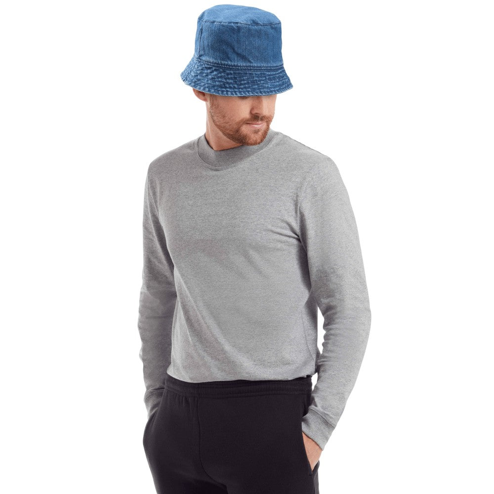 Denim Blue - Back - Mantis Unisex Adult Denim Bucket Hat