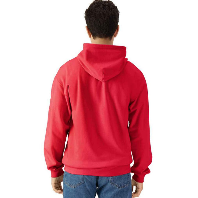 Red - Back - Gildan Unisex Adult Softstyle Midweight Full Zip Hoodie