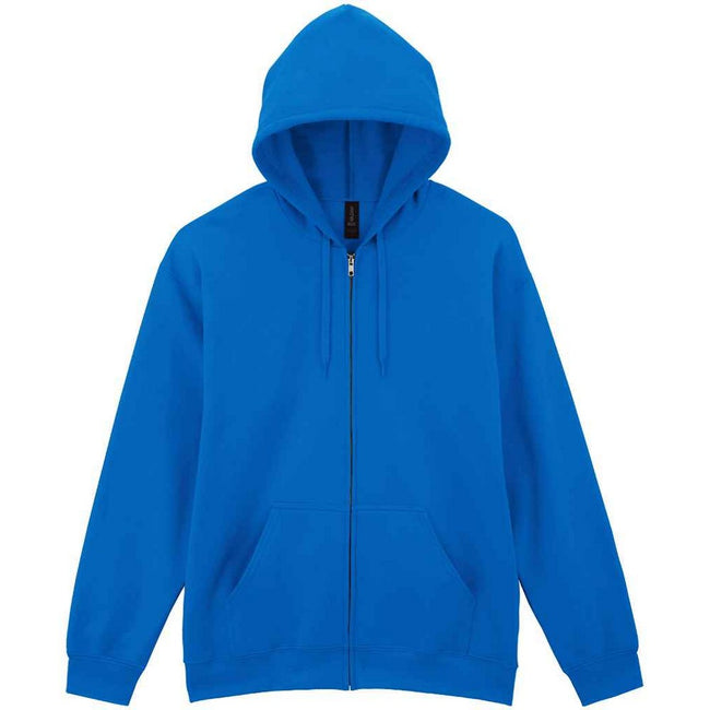 Royal Blue - Front - Gildan Unisex Adult Softstyle Midweight Full Zip Hoodie