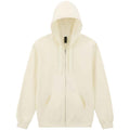 Off White - Front - Gildan Unisex Adult Softstyle Midweight Full Zip Hoodie