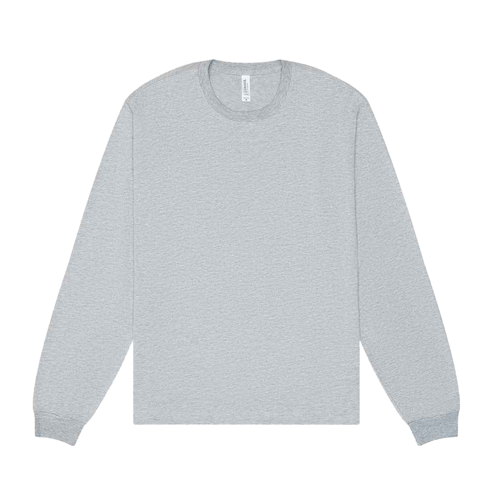 Athletic Heather - Front - Bella + Canvas Unisex Adult Heavyweight Boxy Long-Sleeved T-Shirt