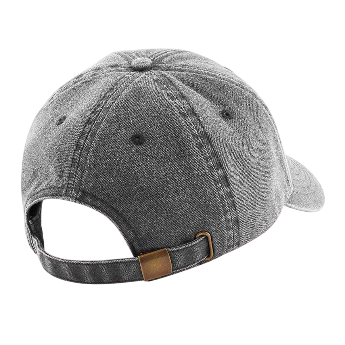 Vintage Black - Back - Beechfield Childrens-Kids Vintage Low Profile Baseball Cap