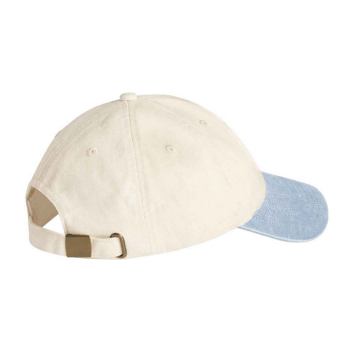 Vintage Light Blue-Natural - Back - Beechfield Unisex Adult Contrast Low Profile Baseball Cap