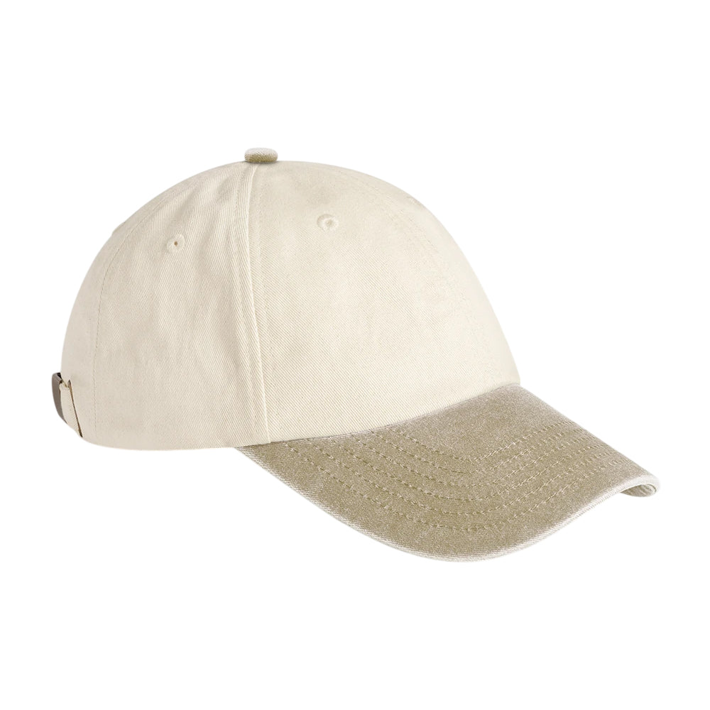 Natural-Desert Sand - Front - Beechfield Unisex Adult Contrast Low Profile Baseball Cap