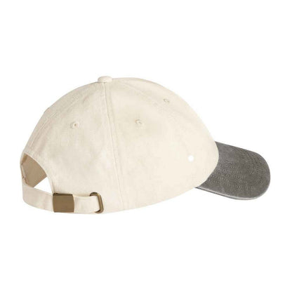 Vintage Brown-Natural - Back - Beechfield Unisex Adult Contrast Low Profile Baseball Cap