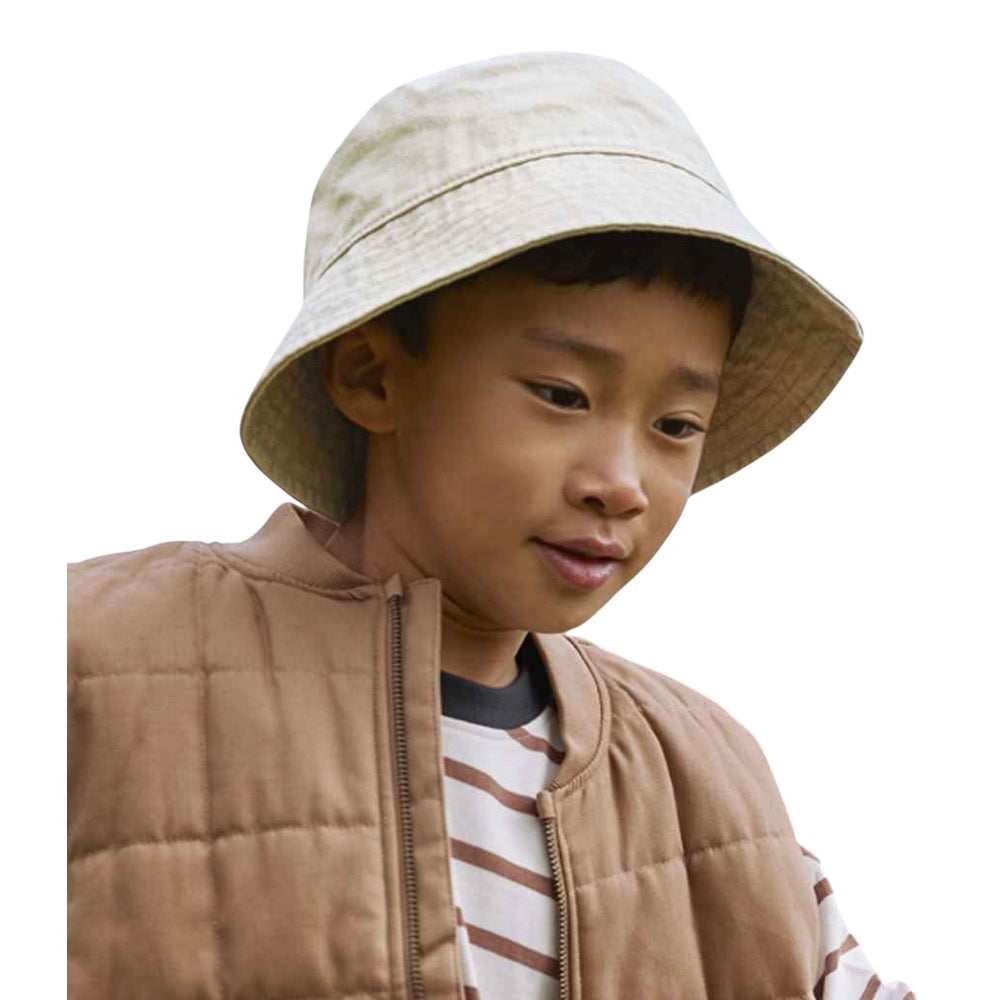 Vintage Sand - Side - Beechfield Childrens-Kids Vintage Bucket Hat