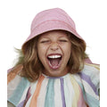 Vintage Dusky Pink - Side - Beechfield Childrens-Kids Vintage Bucket Hat