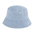 Vintage Light Blue - Back - Beechfield Childrens-Kids Vintage Bucket Hat