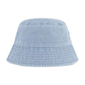 Vintage Light Blue - Front - Beechfield Childrens-Kids Vintage Bucket Hat