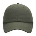 Olive Green - Front - Beechfield Childrens-Kids 6 Panel Low Profile Baseball Cap