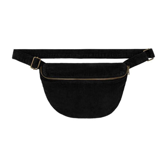 Black - Front - Native Spirit Faded Corduroy Waist Bag