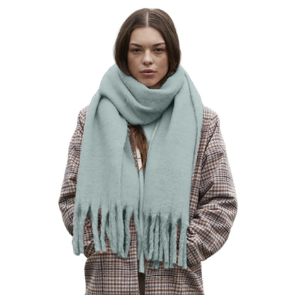 Dusty Green - Back - Beechfield Fluffy Scarf
