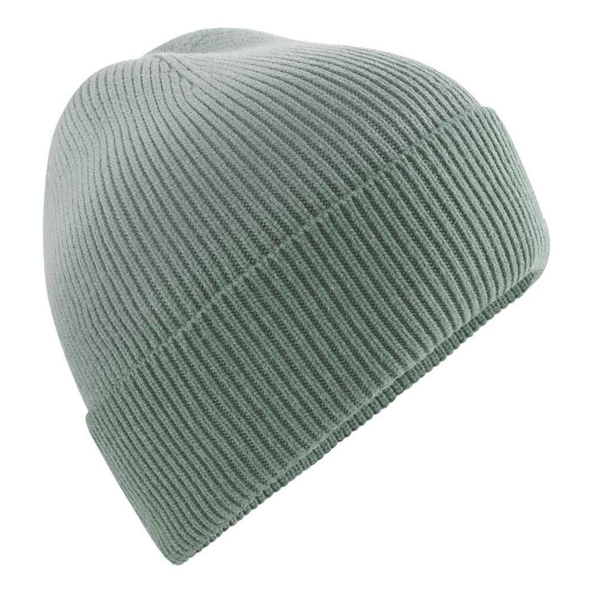 Dusty Green - Back - Beechfield Unisex Adult Dip Dye Beanie