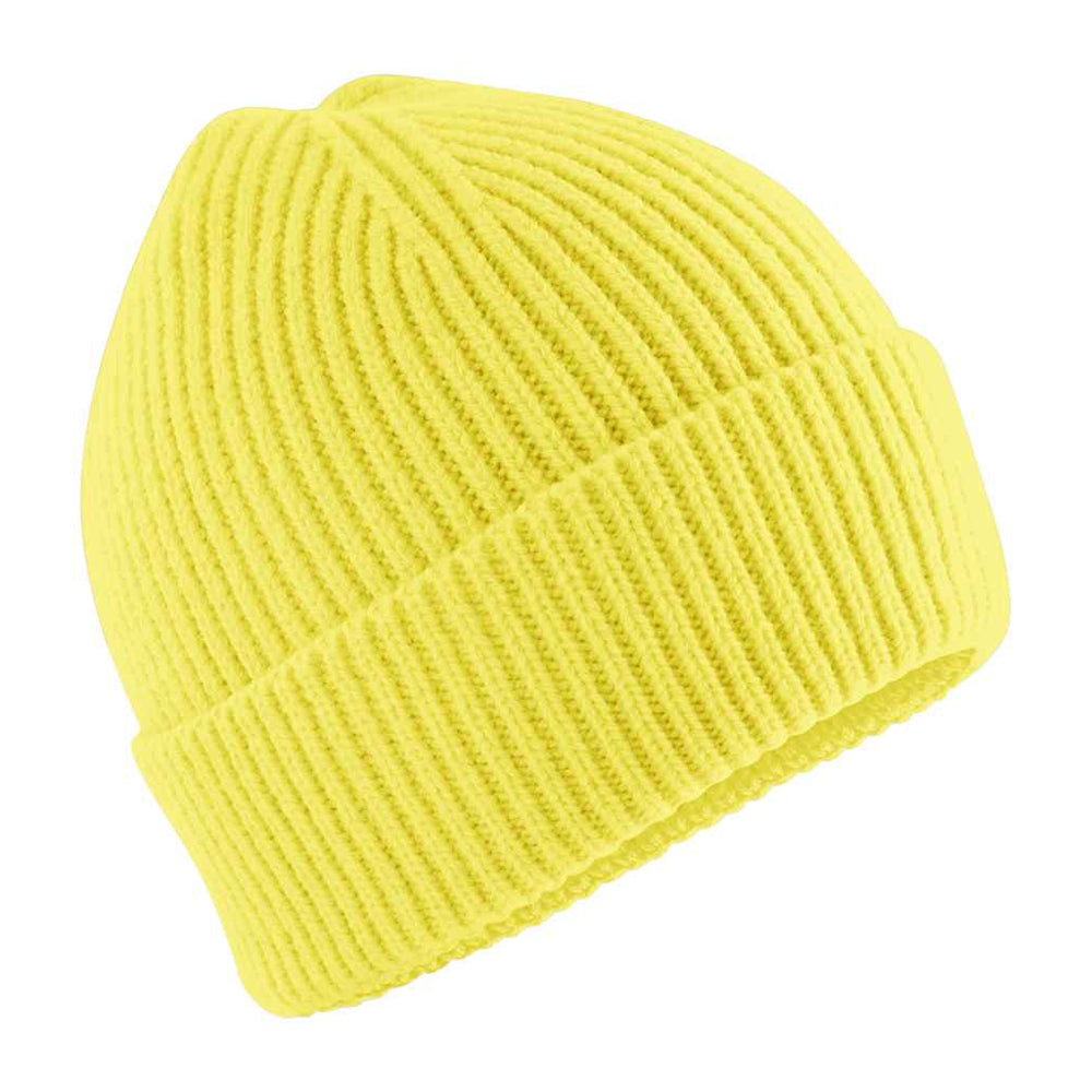 Lemon - Front - Beechfield Childrens-Kids Fashion Beanie