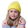 Lemon - Side - Beechfield Childrens-Kids Fashion Beanie