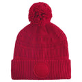 Classic Red - Back - Beechfield Mens Patch Beanie