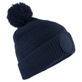 French Navy - Front - Beechfield Mens Patch Beanie