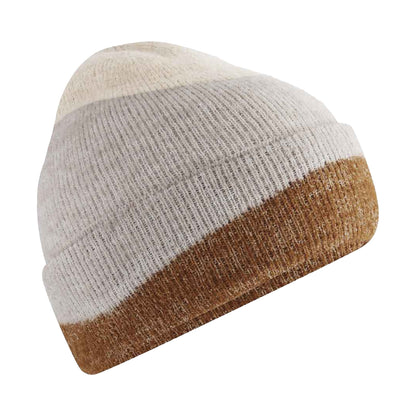 Oatmeal-Natural Stone-Biscuit - Back - Beechfield Womens-Ladies Wave Soft Beanie