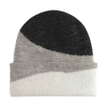 Black-Light Grey-Soft White - Front - Beechfield Womens-Ladies Wave Soft Beanie