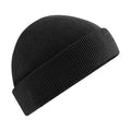 Black - Back - Beechfield Unisex Adult Organic Cotton Beanie