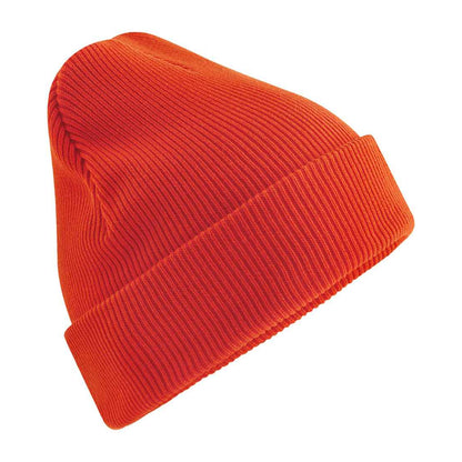 Sunset - Front - Beechfield Unisex Adult Cuffed Organic Cotton Heavyweight Beanie