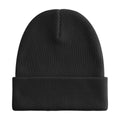 Black - Back - Beechfield Unisex Adult Cuffed Organic Cotton Heavyweight Beanie