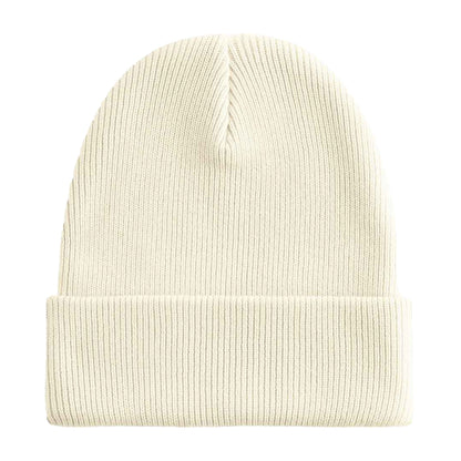 Off White - Back - Beechfield Unisex Adult Cuffed Organic Cotton Heavyweight Beanie