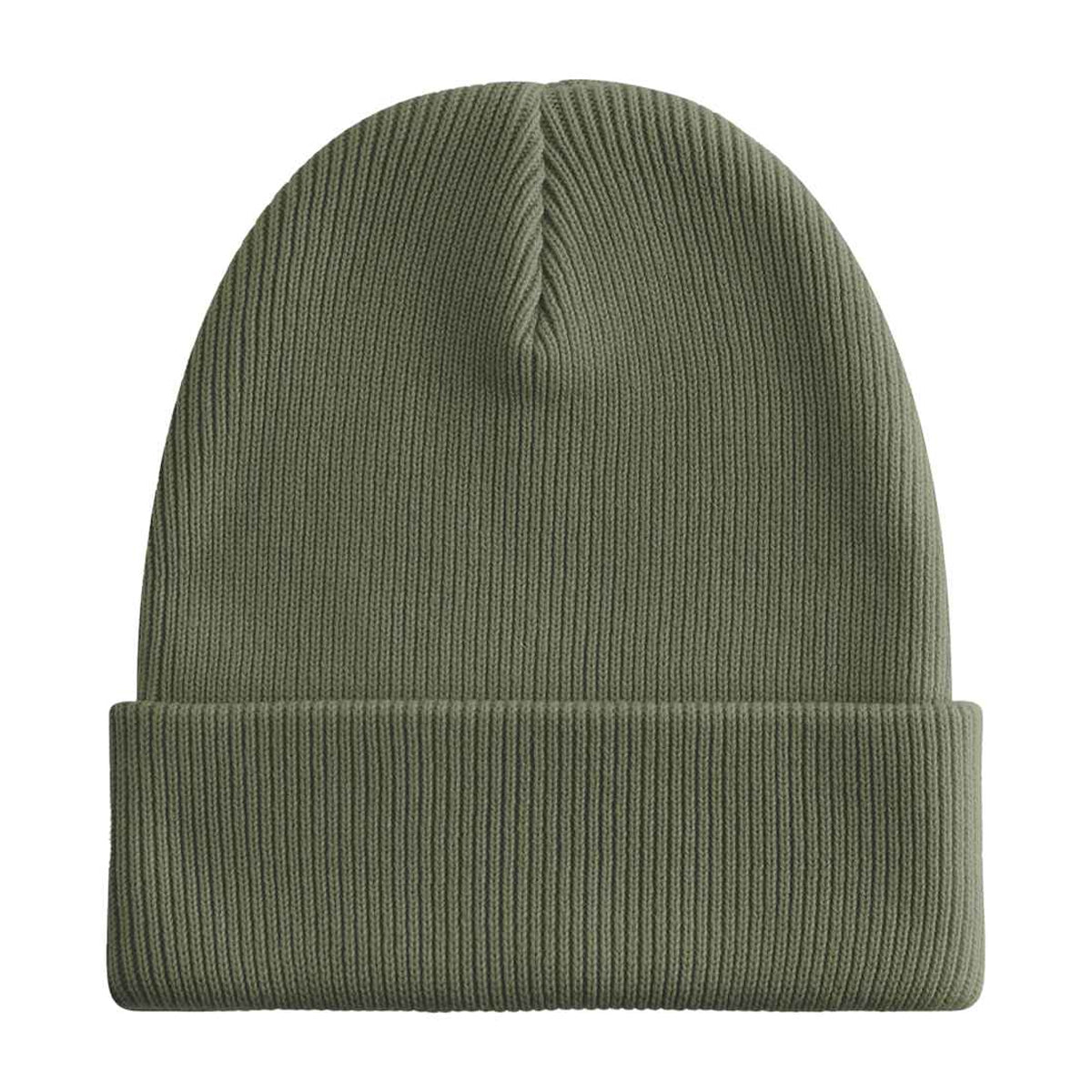 Olive Green - Back - Beechfield Unisex Adult Cuffed Organic Cotton Heavyweight Beanie