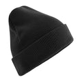 Black - Front - Beechfield Unisex Adult Cuffed Organic Cotton Heavyweight Beanie