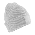 Cloud Grey - Front - Beechfield Childrens-Kids Cuffed Tonal Patch Beanie