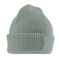 Dusty Green - Back - Beechfield Childrens-Kids Cuffed Tonal Patch Beanie