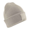 Natural Stone - Front - Beechfield Childrens-Kids Cuffed Tonal Patch Beanie