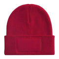 Classic Red - Back - Beechfield Childrens-Kids Original Patch Beanie