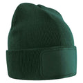 Bottle Green - Front - Beechfield Childrens-Kids Original Patch Beanie